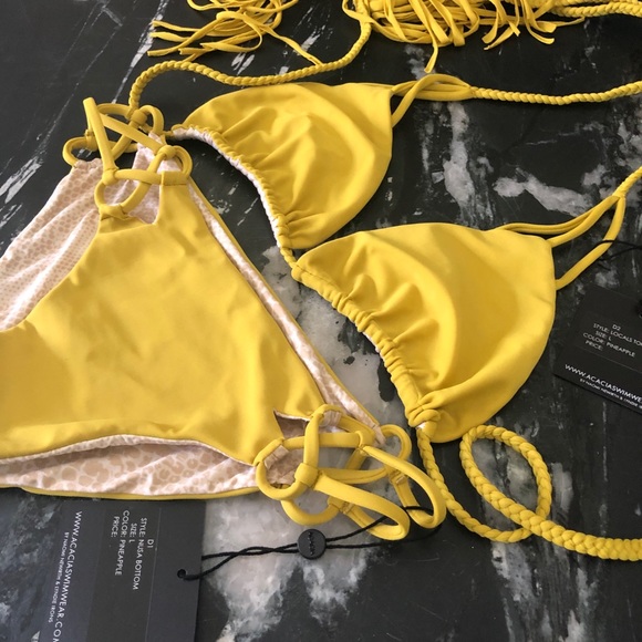 sOLD***Acacia BNWT pineapple bikini two piece L - Picture 4 of 4
